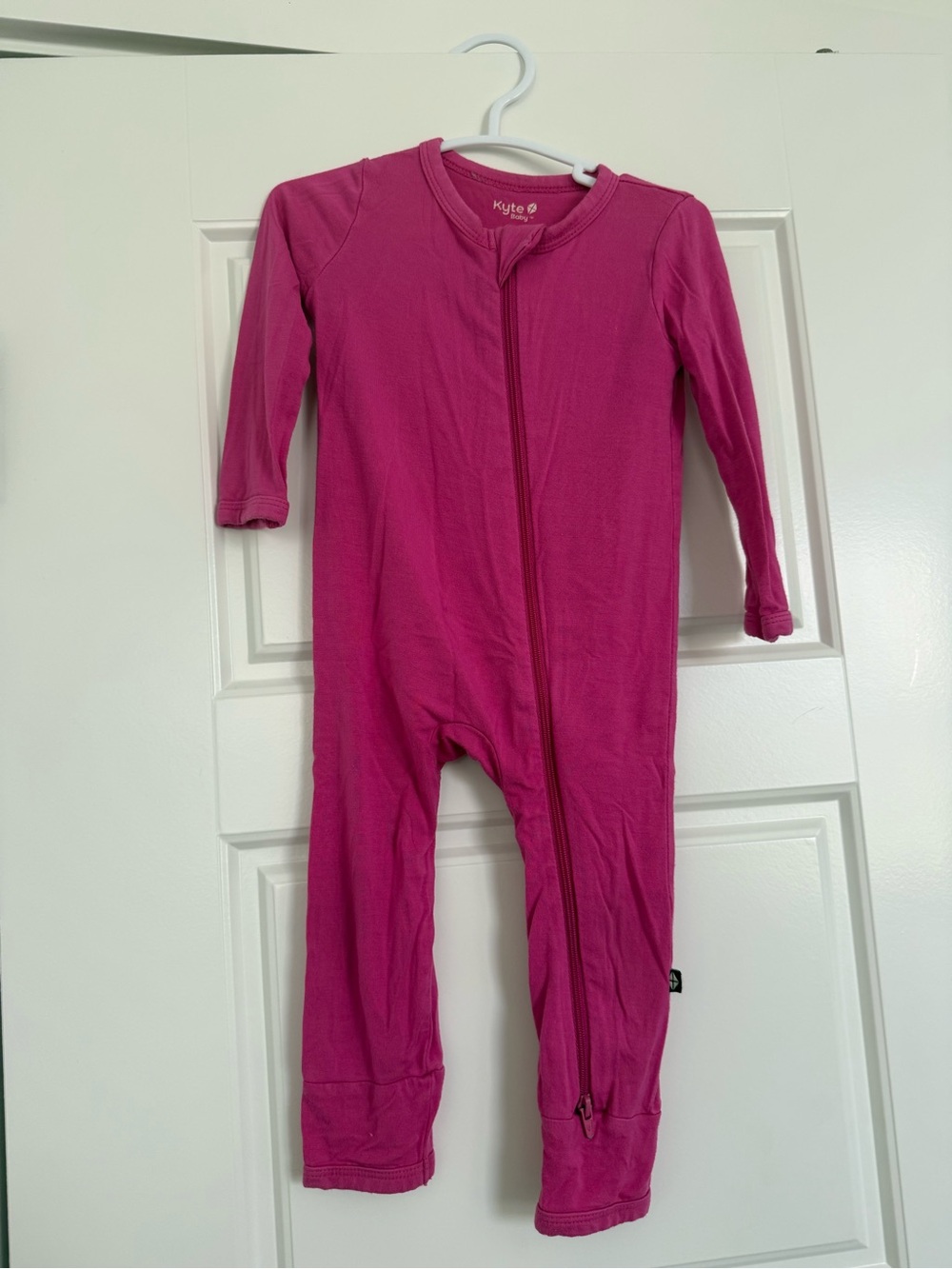 Kyte BABY Magenta Zip Front One-Piece Footie
